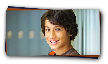 stock photo of a teen boy with braces
